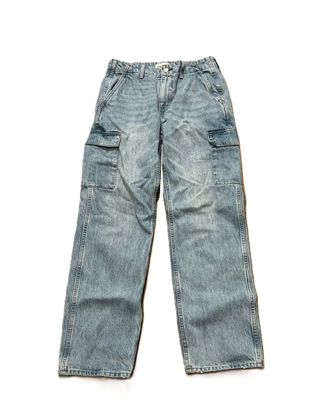 Aritzia Denim Forum The 90s Edie Lo Rise Cargo Jeans Baggy Loose Fit Size 25